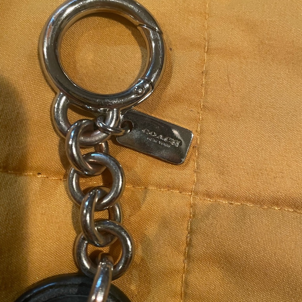 Coach Green Cactus Studded Keychain Key & Card Holder Charm - Picture 3 of 3